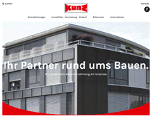 Tablet Screenshot of kunzbau.ch